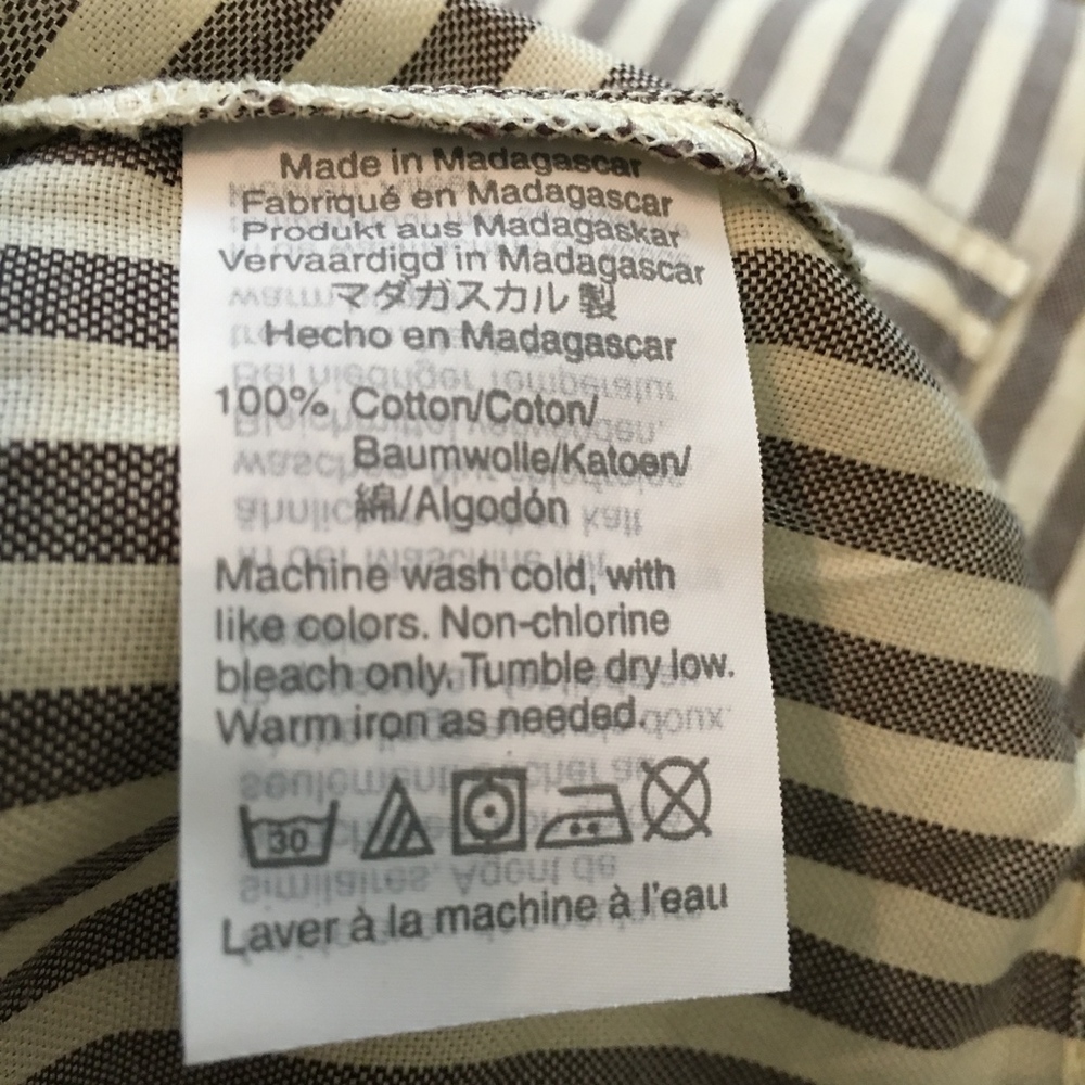 Madewell Maitland Stripe Tie Front Shirt Large - Picture 4 of 6